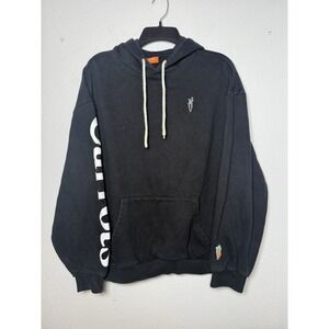 CARROTS By ANWAR CARROTS Black Thick Warm Large Logo Hoodie‎ Sweatshirt Mens LG